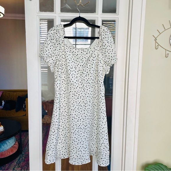 NEW Loft Linen Polka Dot Tie Back Mini Dress - Picture 5 of 9